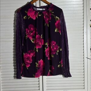 Susan Graver Kids Floral Purple and Pink Bottoms